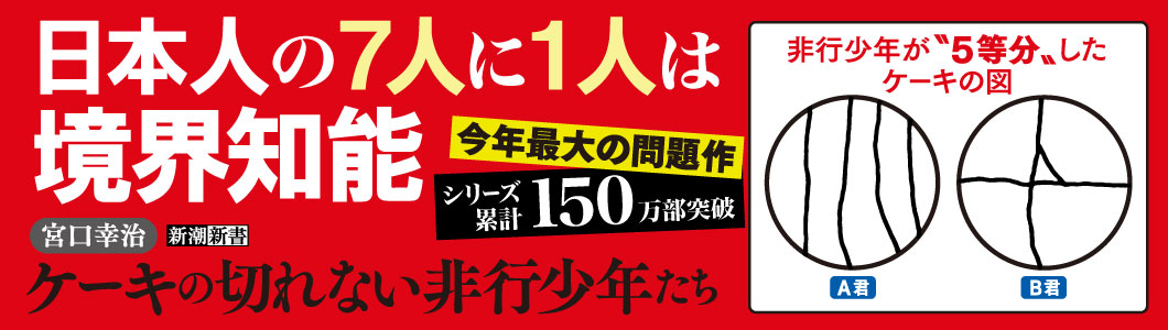 宮口幸治／著『ケーキの切れない非行少年たち』